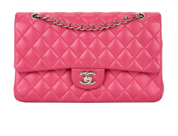 Medium Classic Double Flap, Leather, Pink, 19356052(2014), DB, 2*